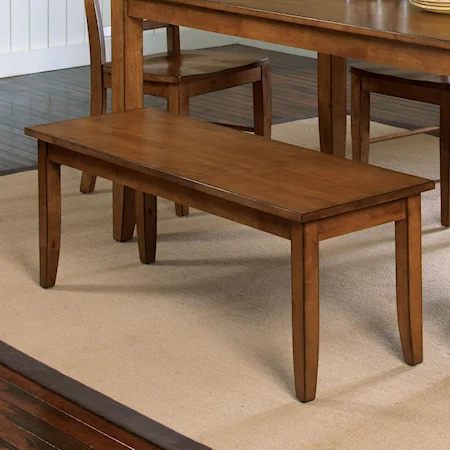 Dining Bench with Tapered Legs